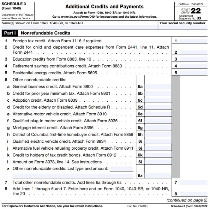 schedule 3 tax form