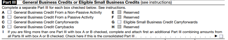 form 3800 general business credit
