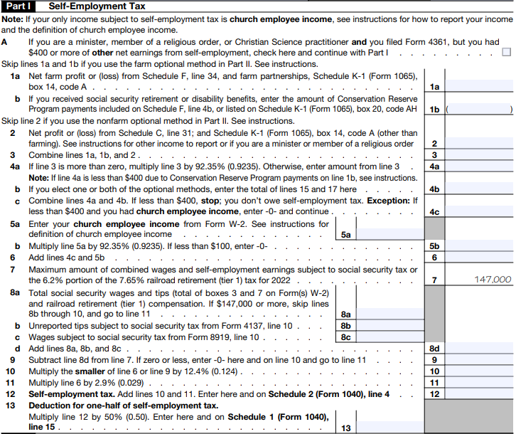 Schedule SE Your Guide To Self Employment Taxes XOA TAX