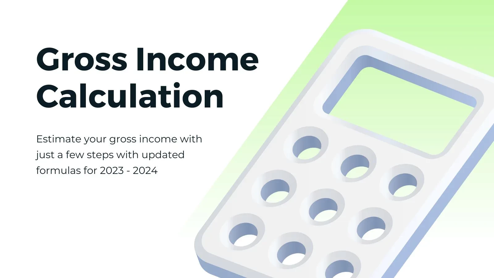 Professional gross income calculation