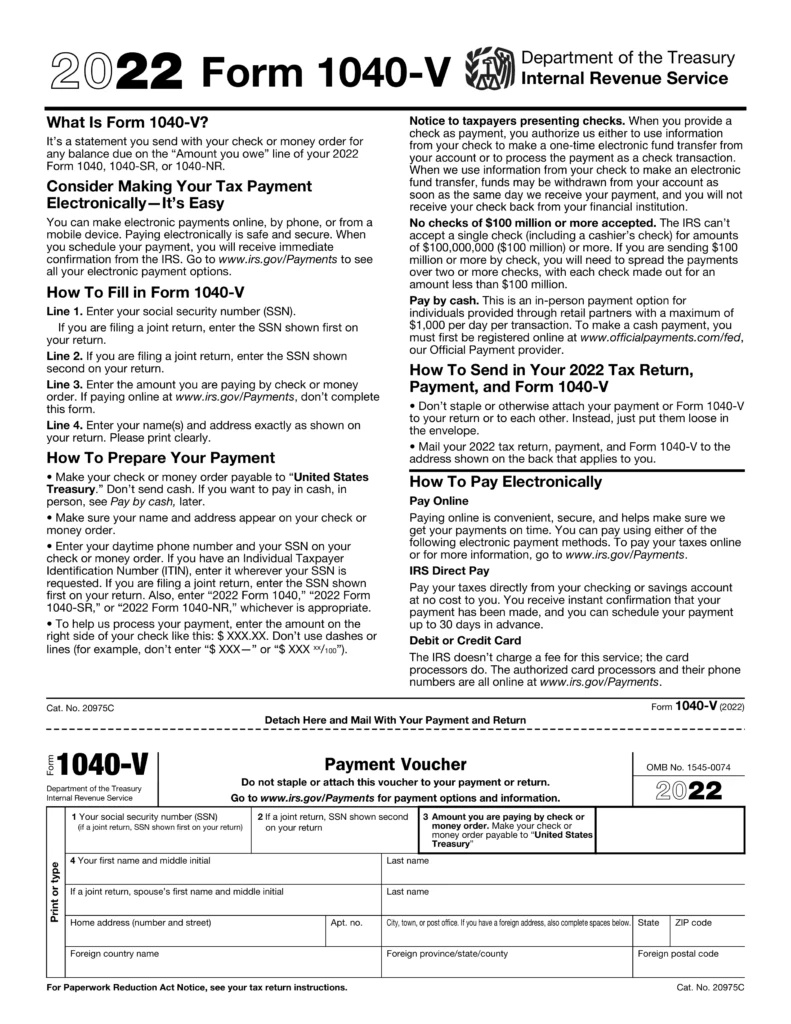 Form-1040-V-Payment-Voucher