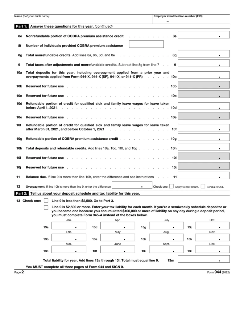 what is the 944 tax form