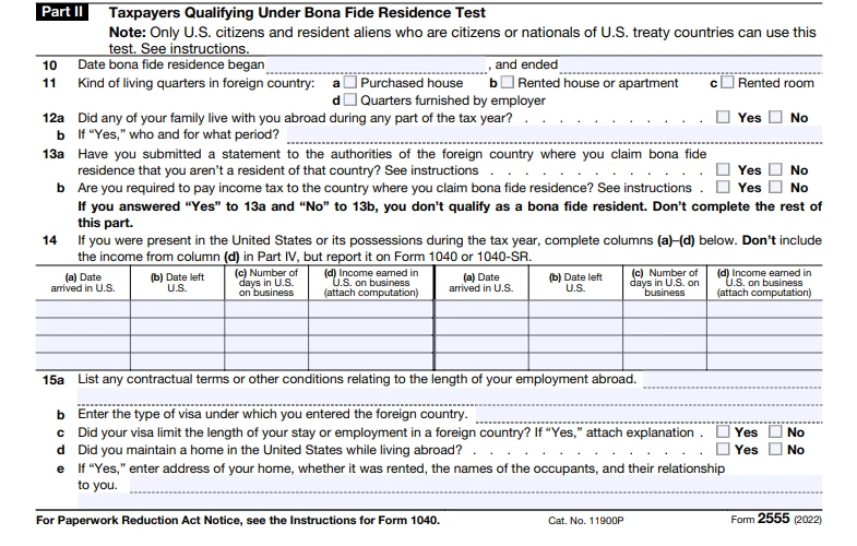 how to fill out form 2555