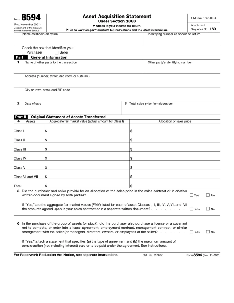 Form-8594-PDF-File-form -IRS